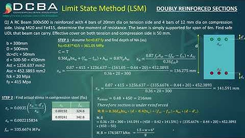 Lec 14 - Doubly reinforced beam Numerical Type 1 Problem 2