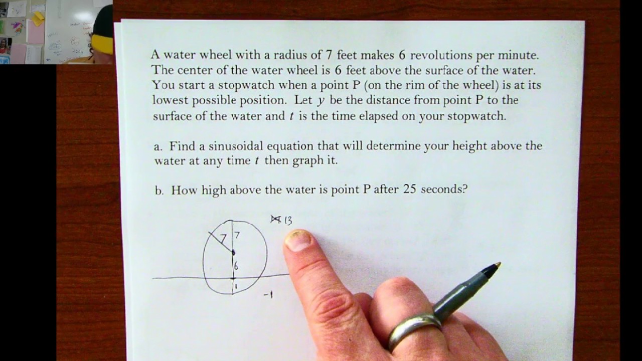 Sine and Cosine Graphing Story Problems - YouTube
