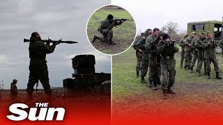Mobilised Russians train to face Ukrainian forces in combat