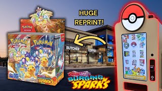 I Found A Surging Sparks Booster Box Inside a Pokemon Vending Machine!
