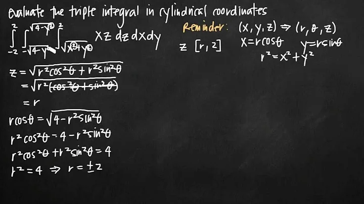Converting triple integrals to cylindrical coordinates (KristaKingMath)