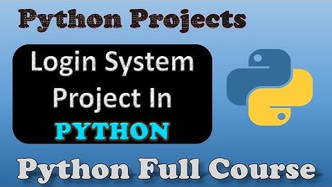 Python Login System | Basic Login System Project in python | Python Projects.