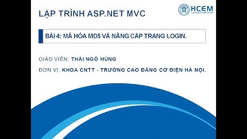 Bài 4: Mã hóa MD5 và nâng cấp trang đăng nhập