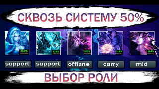 СКВОЗЬ СИСТЕМУ 50%.  ВЫБОР РОЛИ И ОПРЕДЕЛЕНИЕ ПУЛА(ПУТЬ К ТИТАНУ ДОТА 2)