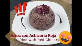 Arroz con Achicoria Roja / Rice with Red Chicory / Esquicito plato, SUPER VELOZ de preparar! 😍 #54