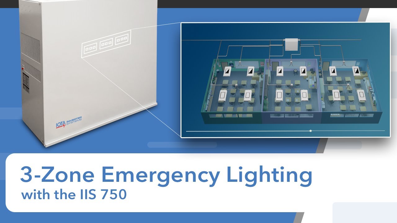 3 Zone Emergency Lighting with the IOTA IIS 750 Emergency Inverter