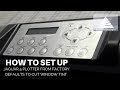 How to set up jaguar 5 plotter from factory defaults to cut window tint