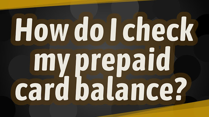 How do i check my prepaid mastercard balance