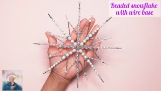 DIY snowflake ornament with beads and wire Pt.2 # Christmas crafts