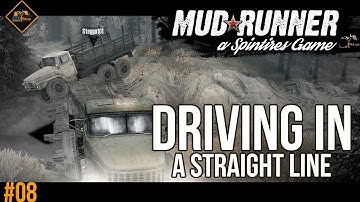 Driving in a straight line is hard in Spintires Mudrunner co-op multiplayer #8