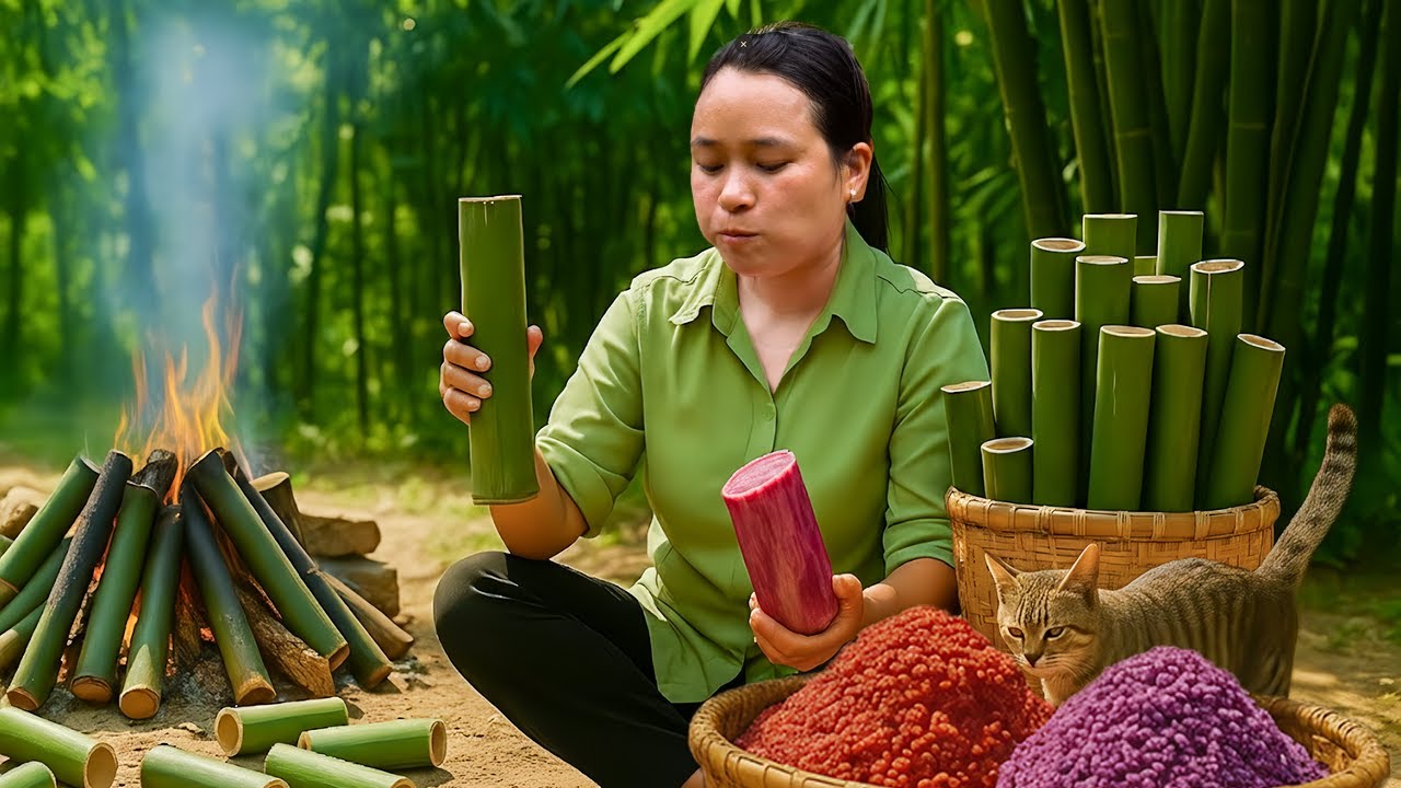 🍃 The Art of Making Colorful Bamboo Rice | A Journey into Traditional ...