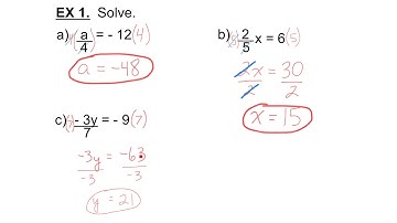 MPM1D 2-1-4 Solving Equations with Fractions
