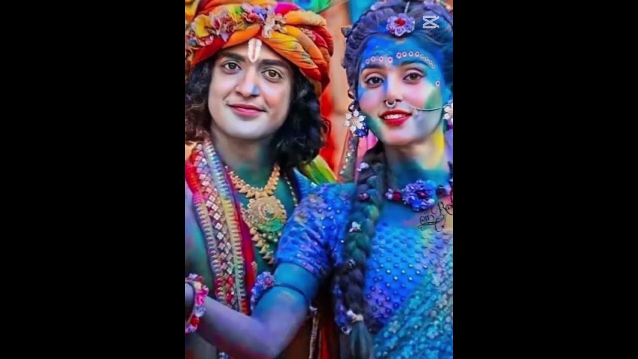 radha and krishna playing holi
