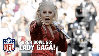 Lady Gaga Sings the National Anthem at Super Bowl 50 | NFL Resimi