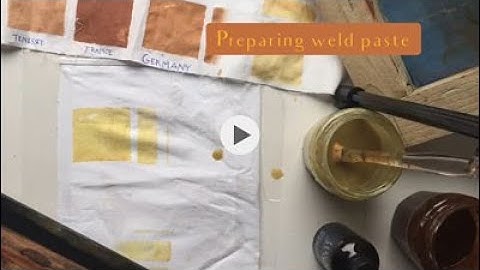 Printing with natural dyes. Weld paste.