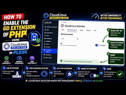 How to Enable the GD PHP Extension Using CloudLinux Selector in Plesk | HostingTom