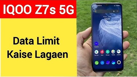 How to set data usege, IQOO Z7s 5G me data limit Kaise lagaen