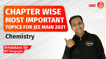 Chapter Wise Most Important Topics for JEE Main 2021 (Chemistry) 🔥 | Srivastava Sir | Vedantu JEE