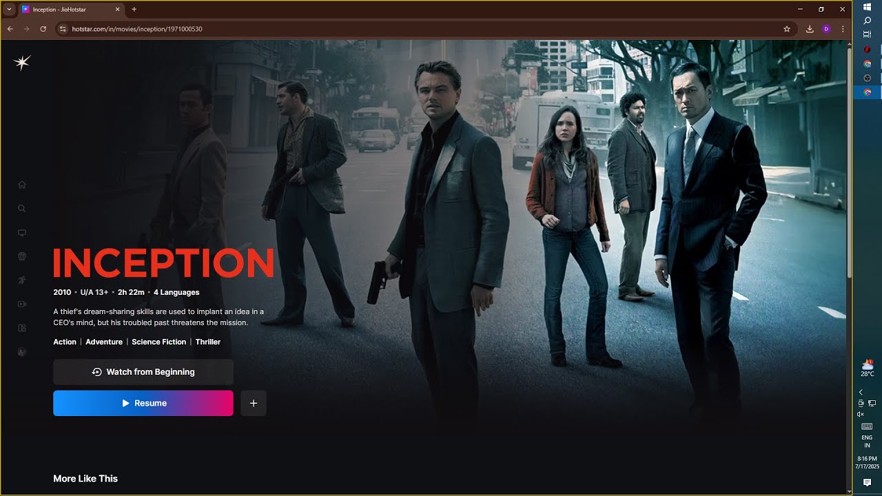 INCEPTION Full Movie Hindi Dubbed!! 2010 Sci Fi Movie 1080p HD+ Quality ...