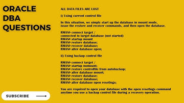 Oracle RMAN SCENARIO: How to restore lost datafile