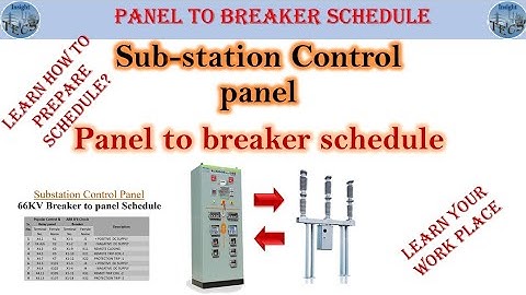 Panel to Breaker Schedule || Part 1 || Control of Breaker || Hindi