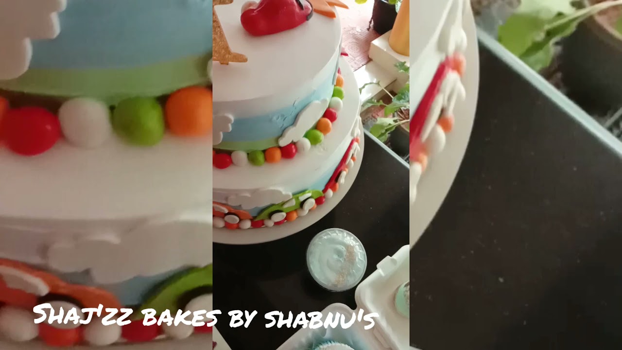 Black forest cake boys theme cake