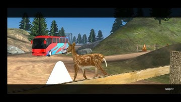 Deer Crossing In Middle of Road - Modern Bus Drive Parking 3D Game !!!