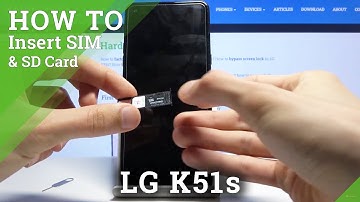 How to Insert SIM and SD into LG K51s - Set Up SIM & SD Cards