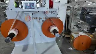 Label Sticker Table Top Rewinder Machine With Simulation Web Guide Ready Shipping To Saudi Arabia