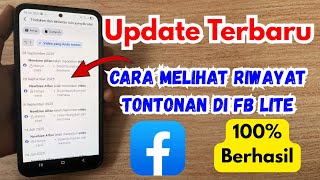 Cara Melihat Riwayat Tontonan Di FB Lite  screenshot 5