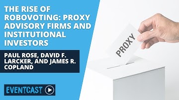 The Rise of Robovoting: Proxy Advisory Firms and Institutional Investors