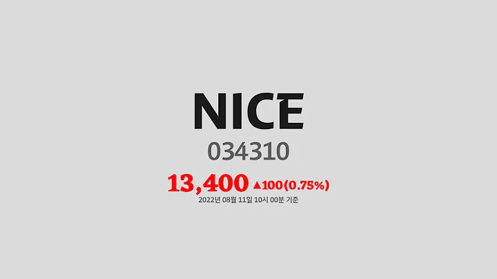 NICE주가분석(034310) 2022년 08월 11일기준