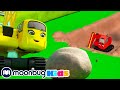 Blockage in the Trench - Working Together | Cars, Trucks &amp; Vehicles Cartoon | Moonbug Kids