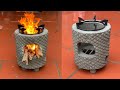 DIY Cement Ideas - How To Make Outdoor Wood Stoves From Cement