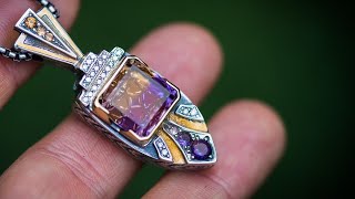 JEWELER CREATES AMETRINE ART DECO MASTERPIECE