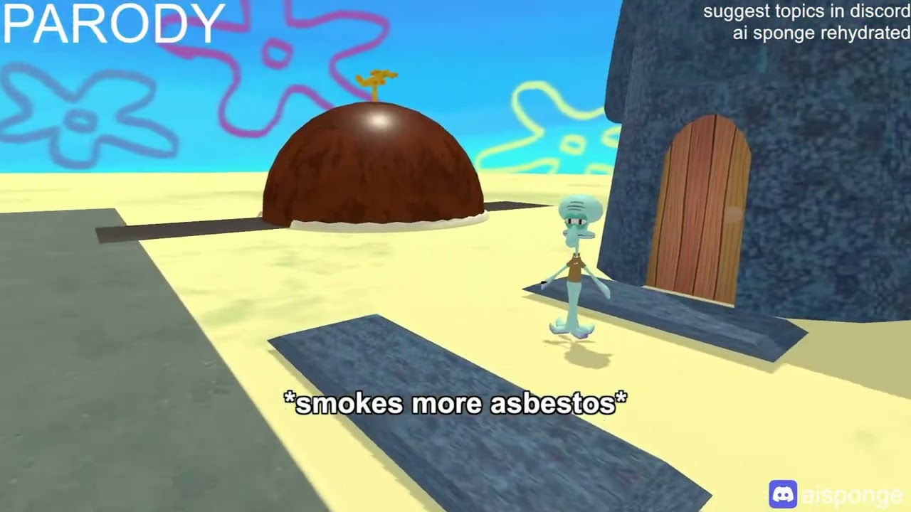 AI Sponge Clip - Squidward Smokes Asbestos