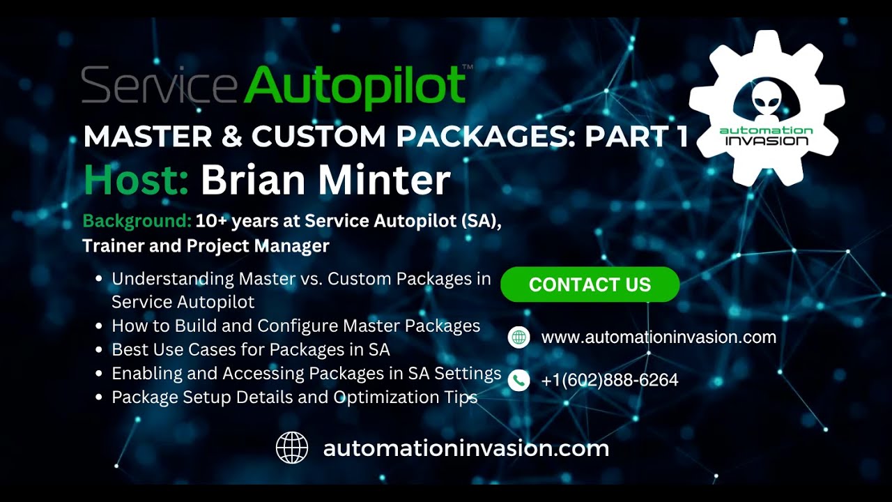 Service Autopilot: Master & Custom Packages Part 1 - YouTube