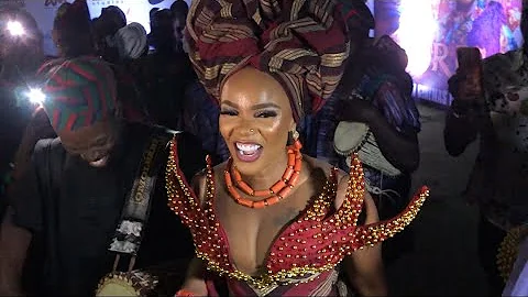 Iyabo Ojo’s dress shows is god mother as people hail her at ORISA movie premiere.
