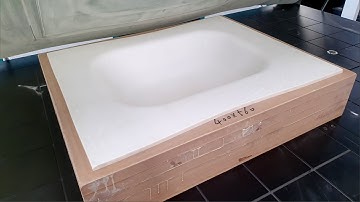 Use BYT vacuum press and heat oven make solid surface basin thermofoming