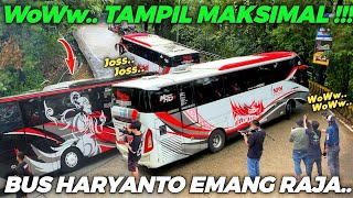 WoWw.. TAMPIL MAKSIMAL !!! 2 Bus Artis Tebar Pesona, Skill Driver Bus Haryanto Bukan Kaleng-Kaleng
