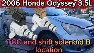 2005-2010 3rd generation Honda Odyssey 3 5L TCC and shift solenoid B LOCATION