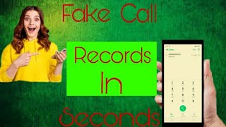 How to create Fake Call Records *100%* Working... screenshot 3