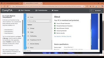 Lab: Explore Virtualization 8.1.3 TestOut.