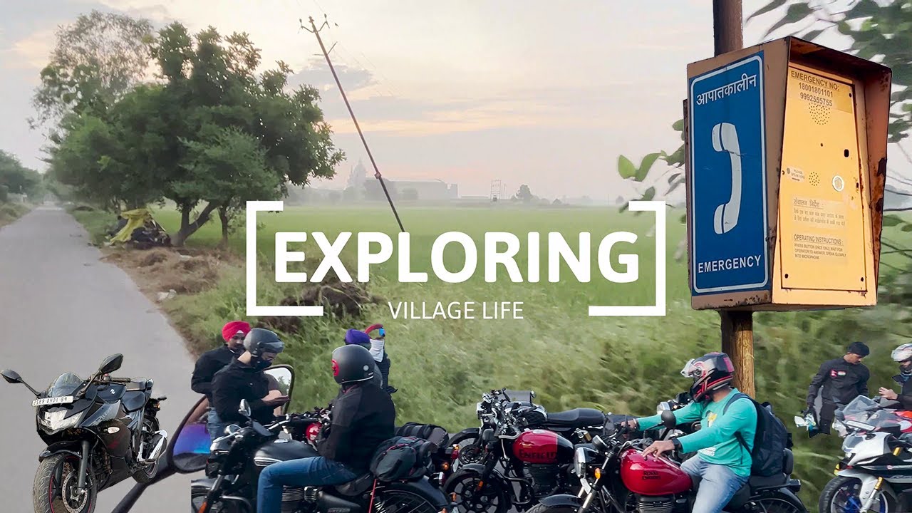 EXPLORING VILLAGE LIFE OF PUNJAB | MET A BIKER'S GROUP | EARLY MORNING SUNDAY RIDE ON MY GIXXER