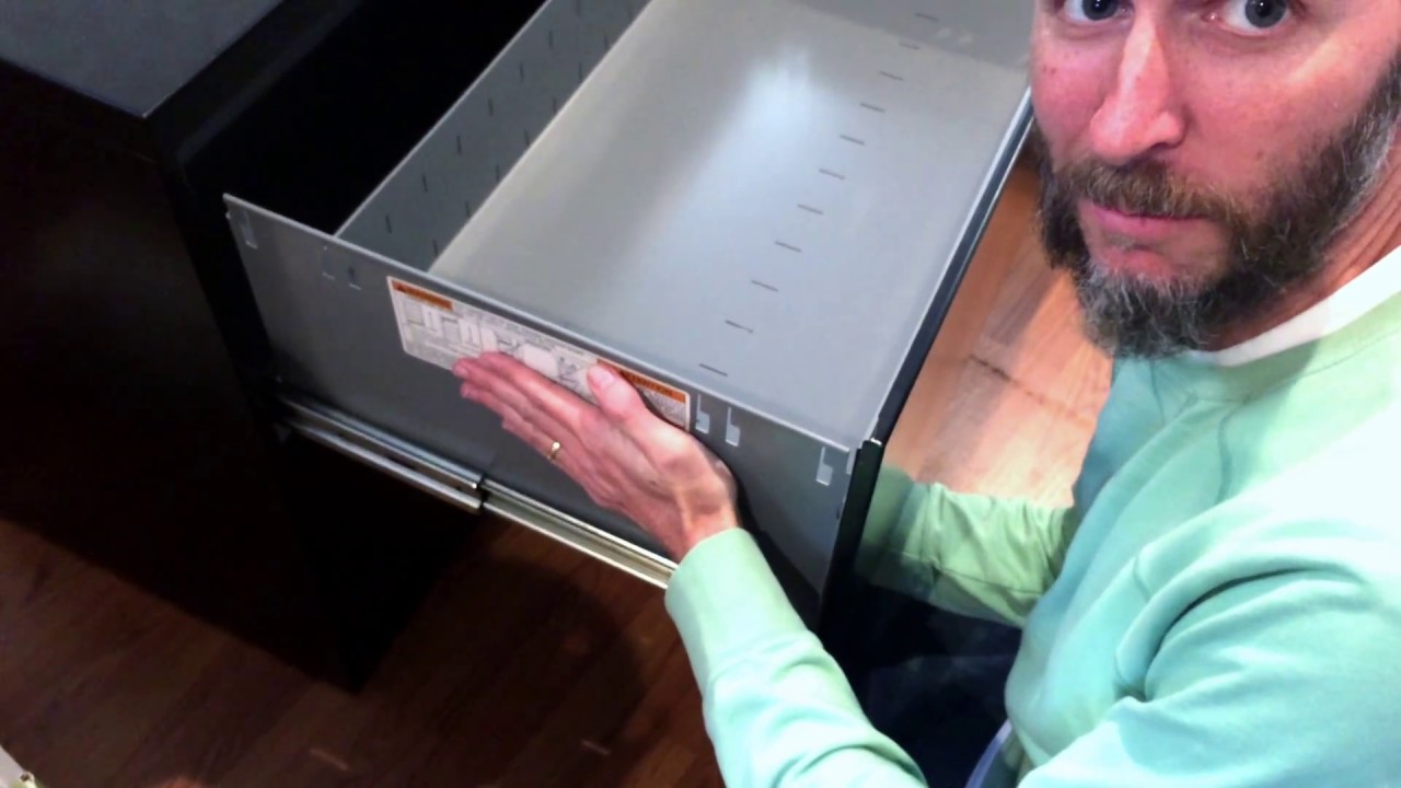 How To Remove Hon Lateral File Cabinet Drawers Model H682 Youtube