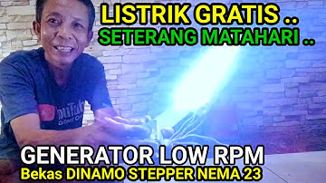 Cara membuat Listrik Gratis ⁉️ Generator mini  Dari Dinamo bekas Stepper ❗ Kincir Air  Kincir Angin