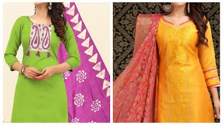 Simple punjabi suit daily wear design ideas,casual wear printed kurti designs for stitching