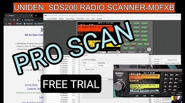 UNIDEN SDS200 SCANNER - PRO SCAN FREE TRIAL - SET UP AND QUICK LOOK