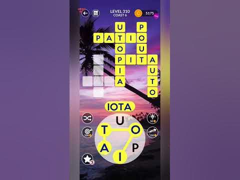 Wordscapes Level 310 (coast 6) answer. #puzzlegame #wordscapes #