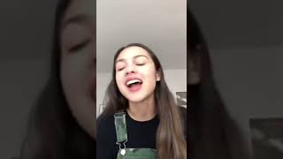 olivia rodrigo singing cruel summer by taylor swift! #shorts #taylorswift #oliviarodrigo